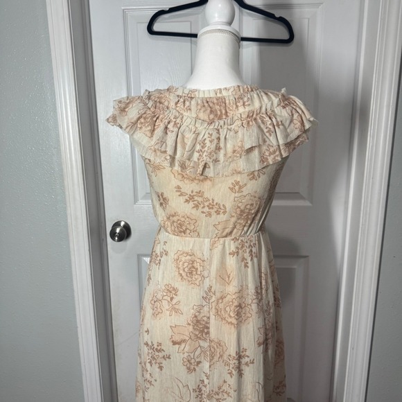 Mia Joy by Joyfolie Floral Ruffle Midi Dress Neutral Floral Girls Size 12 - Picture 6 of 8